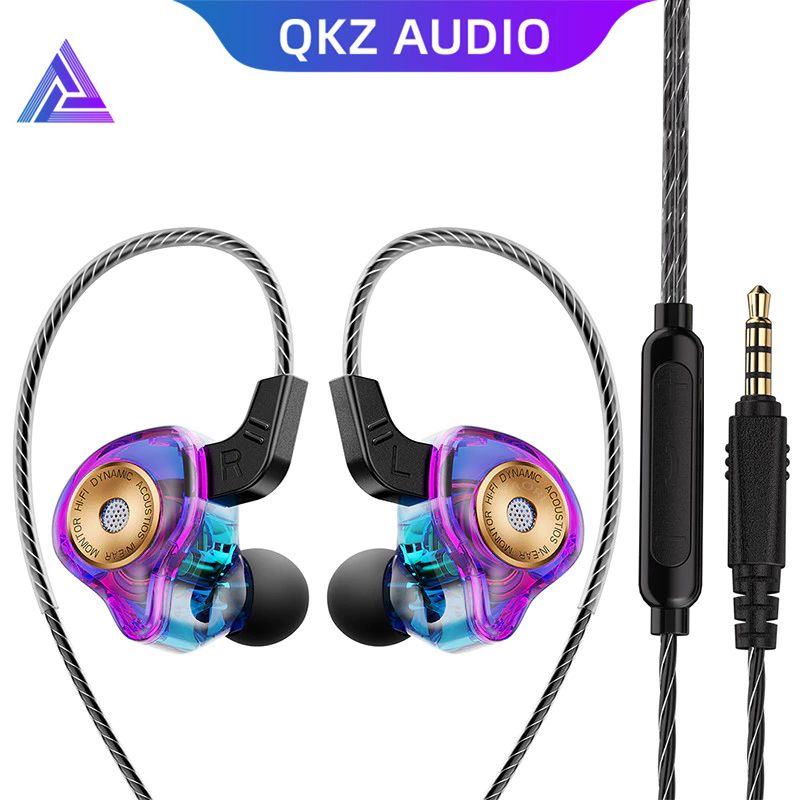QKZ AK6-Ultra in-ear dynamic coil headphones Mobile phone monitor headphones with wire control run Sports buds 3.5mm Aux Jack Wired Earphones With Mic Gaming Earbuds Noise Cancelling Wired Earphone