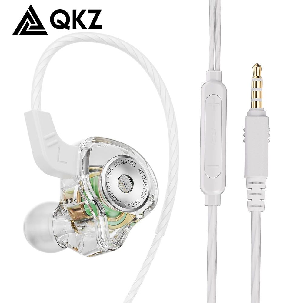 QKZ AK6-Ultra in-ear dynamic coil headphones Mobile phone monitor headphones with wire control run Sports buds 3.5mm Aux Jack Wired Earphones With Mic Gaming Earbuds Noise Cancelling Wired Earphone