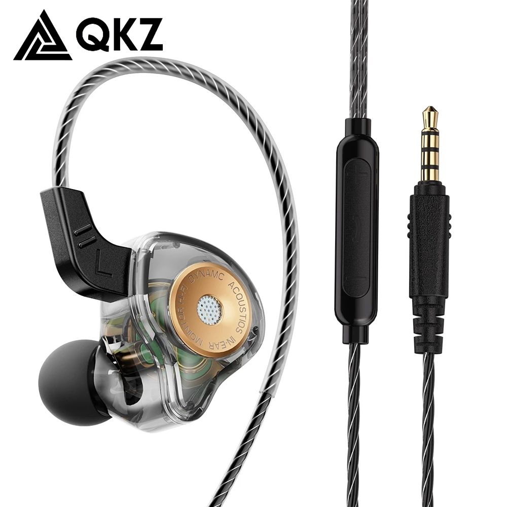QKZ AK6-Ultra in-ear dynamic coil headphones Mobile phone monitor headphones with wire control run Sports buds 3.5mm Aux Jack Wired Earphones With Mic Gaming Earbuds Noise Cancelling Wired Earphone
