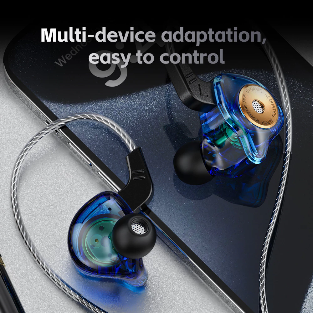 QKZ AK6-Ultra in-ear dynamic coil headphones Mobile phone monitor headphones with wire control run Sports buds 3.5mm Aux Jack Wired Earphones With Mic Gaming Earbuds Noise Cancelling Wired Earphone