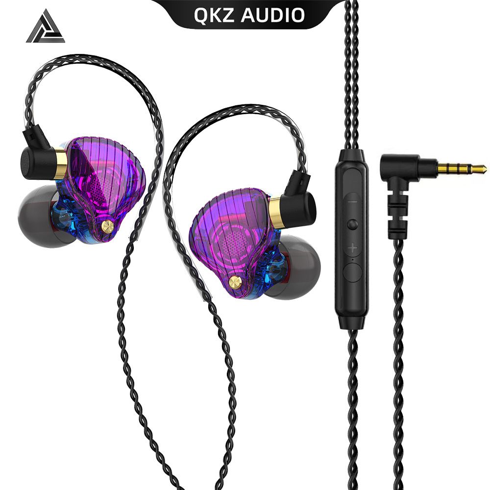 Original QKZ Earphones SK3 Earphone With MIC Wired Earphone 1.2Meters Line Control Noise Canceling Stereo Bass Sport Running Headset HIFI Monitor Earbuds Earpods Wired Headphone For Android Phone