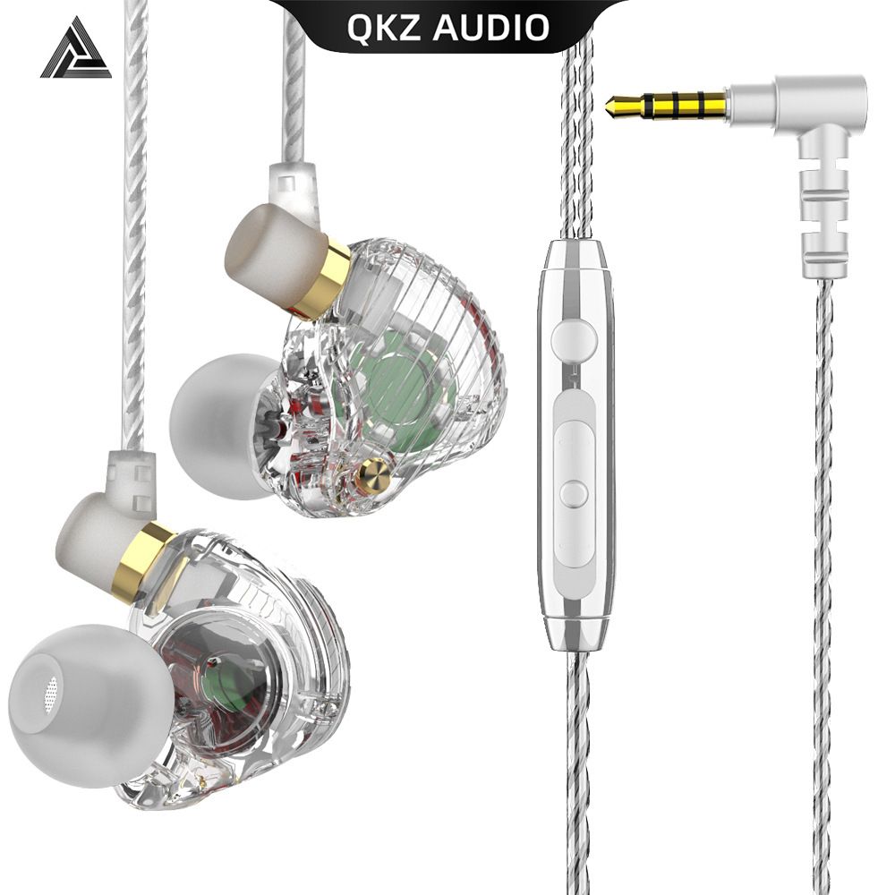 Original QKZ Earphones SK3 Earphone With MIC Wired Earphone 1.2Meters Line Control Noise Canceling Stereo Bass Sport Running Headset HIFI Monitor Earbuds Earpods Wired Headphone For Android Phone