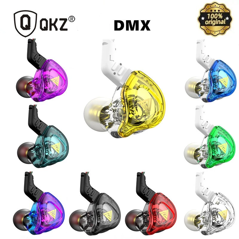 QKZ DMX Earphone Wired Earphone Sport Earbuds Stereo earphone Music Cell Phone Running Headset dj With HD Mic Noise Cancelling In Ear Monitor Earphones Wired Headset 3.5mm Jack Universal Android buds