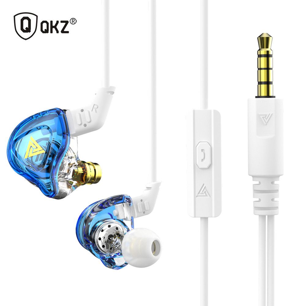 QKZ DMX Earphone Wired Control Head Earbuds Dynamic HIFI In Ear Earphone 3.5mm Wired DJ Monitor Earbud Sport Headset Dual Drive Wired Headphones with Mic Sport Headphones Gaming Earphones