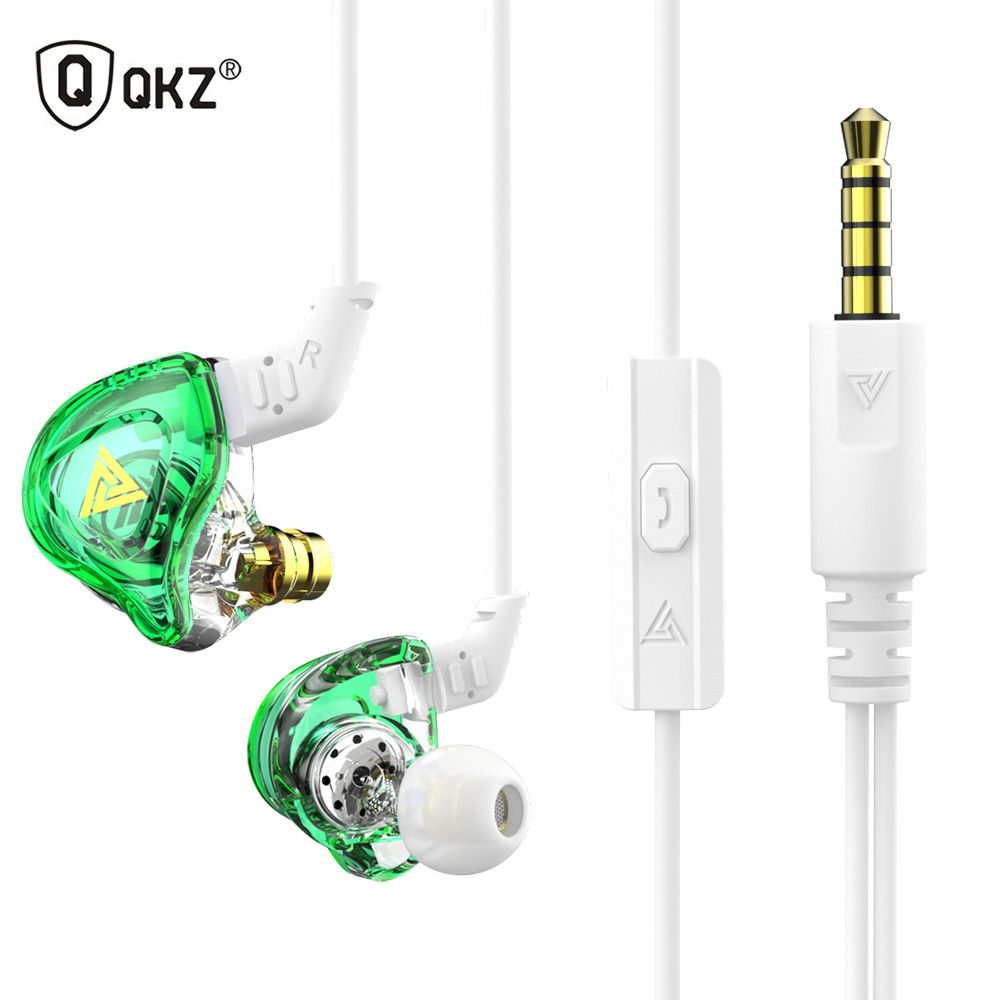 QKZ DMX Earphone Wired Control Head Earbuds Dynamic HIFI In Ear Earphone 3.5mm Wired DJ Monitor Earbud Sport Headset Dual Drive Wired Headphones with Mic Sport Headphones Gaming Earphones