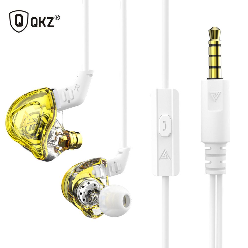 QKZ DMX Earphone Wired Control Head Earbuds Dynamic HIFI In Ear Earphone 3.5mm Wired DJ Monitor Earbud Sport Headset Dual Drive Wired Headphones with Mic Sport Headphones Gaming Earphones