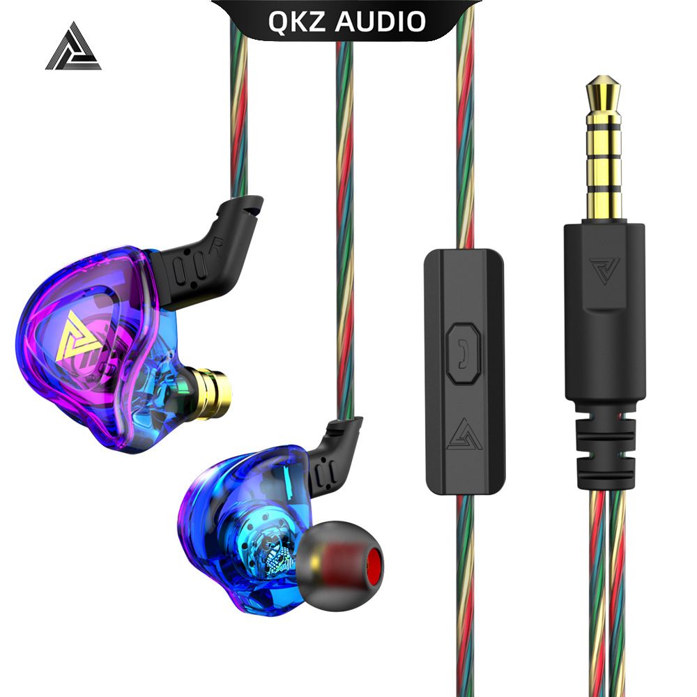 QKZ DMX Earphone Wired Earphone Sport Earbuds Stereo earphone Music Cell Phone Running Headset dj With HD Mic Noise Cancelling In Ear Monitor Earphones Wired Headset 3.5mm Jack Universal Android buds