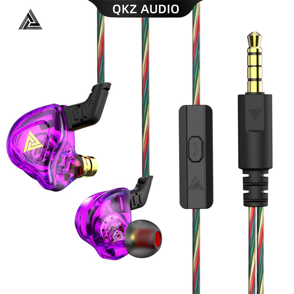 QKZ DMX Earphone Wired Earphone Sport Earbuds Stereo earphone Music Cell Phone Running Headset dj With HD Mic Noise Cancelling In Ear Monitor Earphones Wired Headset 3.5mm Jack Universal Android buds
