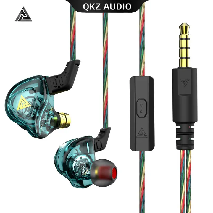 QKZ DMX Earphone Wired Earphone Sport Earbuds Stereo earphone Music Cell Phone Running Headset dj With HD Mic Noise Cancelling In Ear Monitor Earphones Wired Headset 3.5mm Jack Universal Android buds