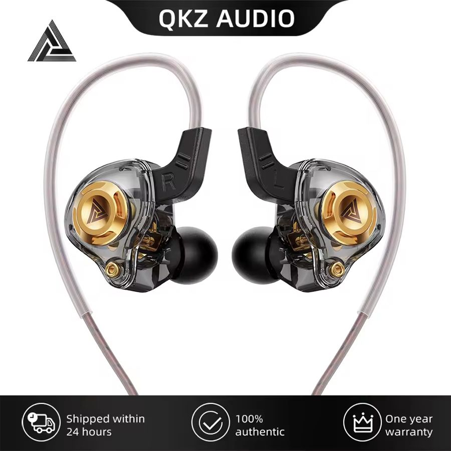 Original QKZ AK6 SRS Driver HiFi Wired Earphone Race Sport Headphone Bass Stereo Headset Music Earbuds 3.5MM In Ear With Mic Mobile Phone Headphones Sports Earphones For Android Phone QKZ Original Bud