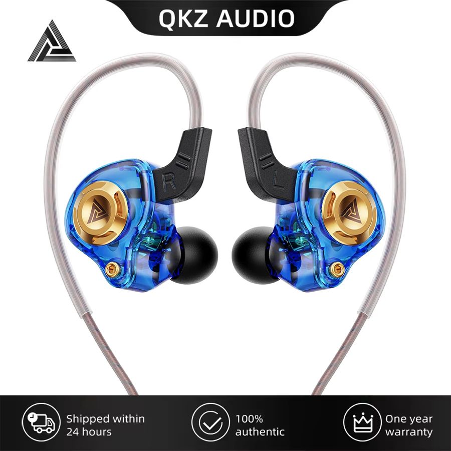 Original QKZ AK6 SRS Driver HiFi Wired Earphone Race Sport Headphone Bass Stereo Headset Music Earbuds 3.5MM In Ear With Mic Mobile Phone Headphones Sports Earphones For Android Phone QKZ Original Bud