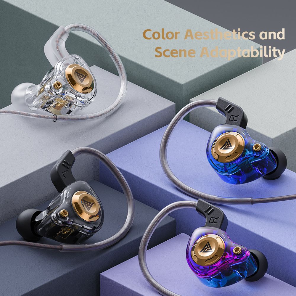 Original QKZ AK6 SRS Driver HiFi Wired Earphone Race Sport Headphone Bass Stereo Headset Music Earbuds 3.5MM In Ear With Mic Mobile Phone Headphones Sports Earphones For Android Phone QKZ Original Bud