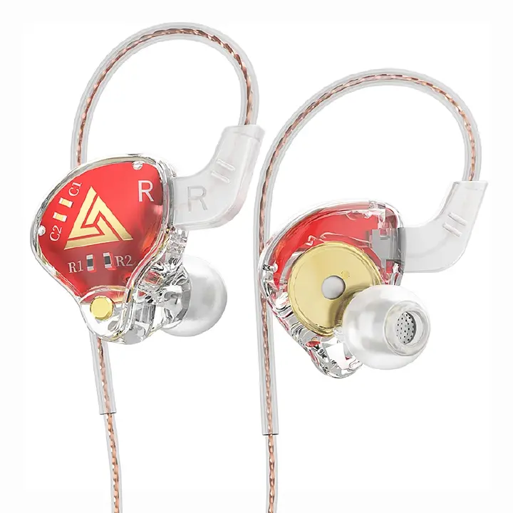 Original QKZ AKX HiFi Earphone Wired Earphones With Mic Dynamic Headphones CCAW Bass Stereo Headset Sport Running Music Earbuds Monitor Level Headphone Wired Headphone Wired Earphone L-shaped plug