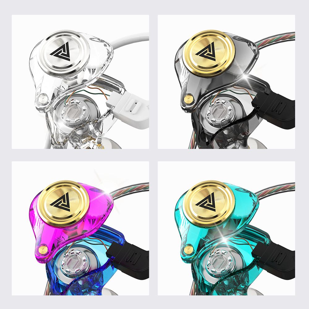 QKZ AK3 FiLe Wired Earphone with Microphone HiFi Music Monitor In Ear Bass Hifi Sound Headphones Noise Cancelling Headset For Sport Gaming Earbuds Original QKZ Headphones