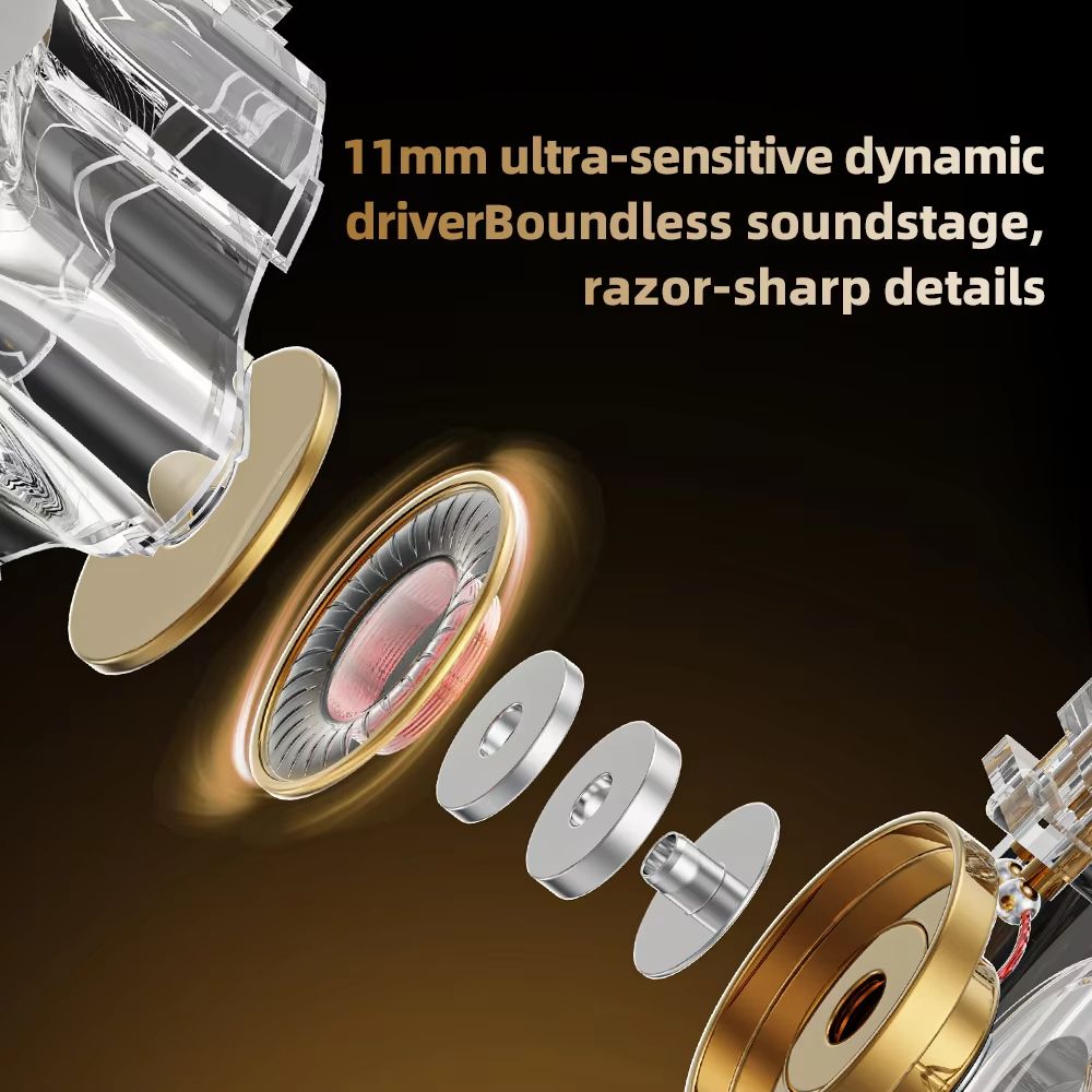 QKZ ENZO PRO In-Ear Professional Dynamic Driver Earphones Copper Wire HD Microphone with inline control Hi-Res Audio Deep Bass Sound Misic Earphones Wired Headphones Removable Wired Earphone With Mic