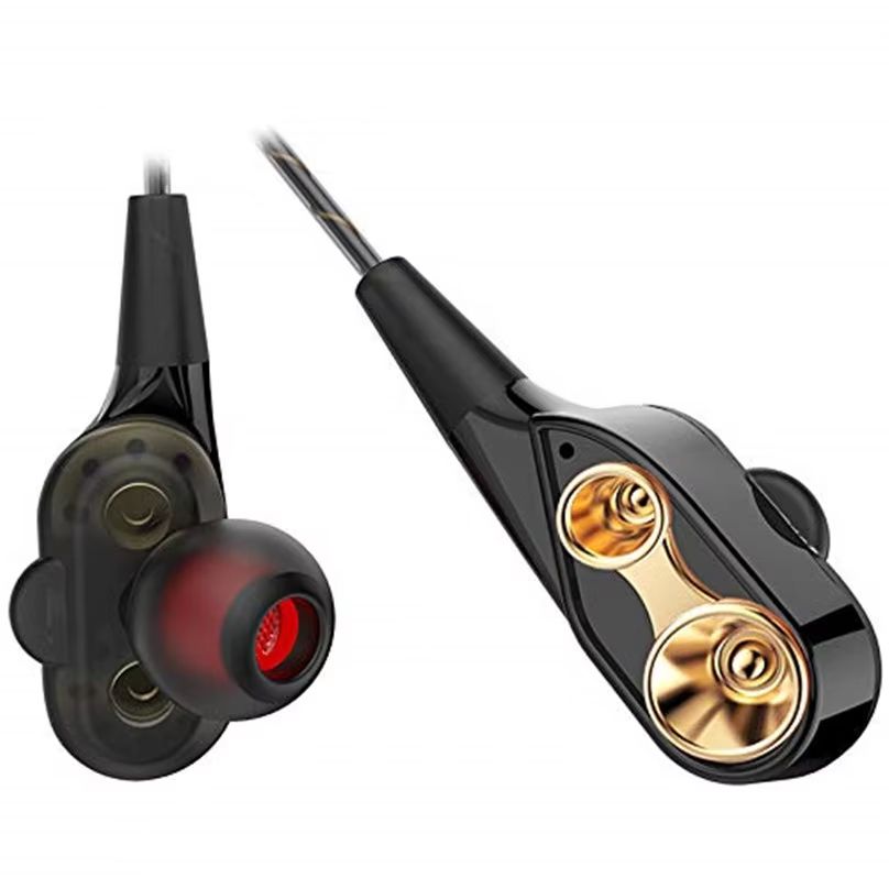 QKZ CK8 7D 3.5mm HiFi in-Ear Earphone Wired Dual Dynamaic loudspeaker Driver Super Bass Stereo Earbud Wired Headset Sleeping Earbuds Sleeping Earpods QKZ Original Earphones Sport Earphone With Mic