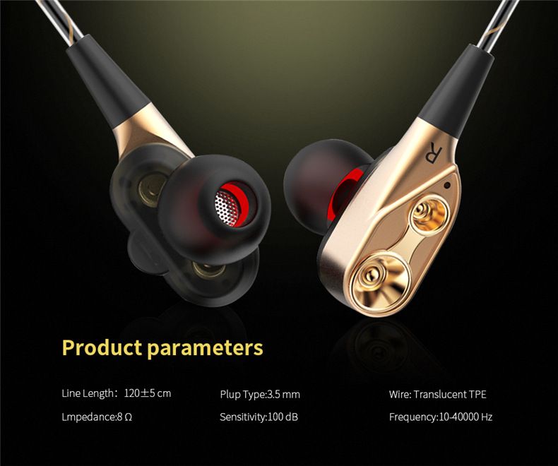 QKZ CK8 7D 3.5mm HiFi in-Ear Earphone Wired Dual Dynamaic loudspeaker Driver Super Bass Stereo Earbud Wired Headset Sleeping Earbuds Sleeping Earpods QKZ Original Earphones Sport Earphone With Mic
