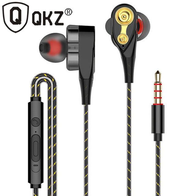 QKZ CK8 7D 3.5mm HiFi in-Ear Earphone Wired Dual Dynamaic loudspeaker Driver Super Bass Stereo Earbud Wired Headset Sleeping Earbuds Sleeping Earpods QKZ Original Earphones Sport Earphone With Mic