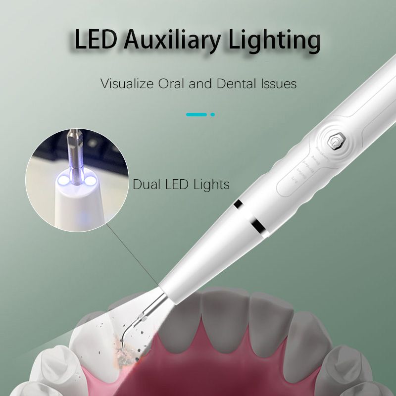 Ultrasonic Electric Toothbrushes Waterproof USB Charger Electric Ultrasonic Dental Calculus Remover Teeth Cleaner Dental Cleaning Teeth Whitening Scaler Dental Tartar Remover Oral Care