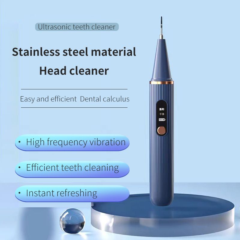 Pro Ultrasonic Teeth Cleaner - 3-Speed Stainless Steel Dental Calculus Remover  High-Frequency Vibration & Dual Tips for Efficient Cleaning  Portable Design with 8-Week Gum Care
