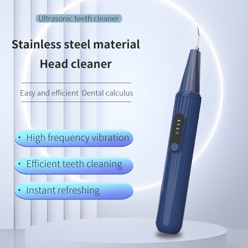 Pro Ultrasonic Teeth Cleaner - 3-Speed Stainless Steel Dental Calculus Remover  High-Frequency Vibration & Dual Tips for Efficient Cleaning  Portable Design with 8-Week Gum Care