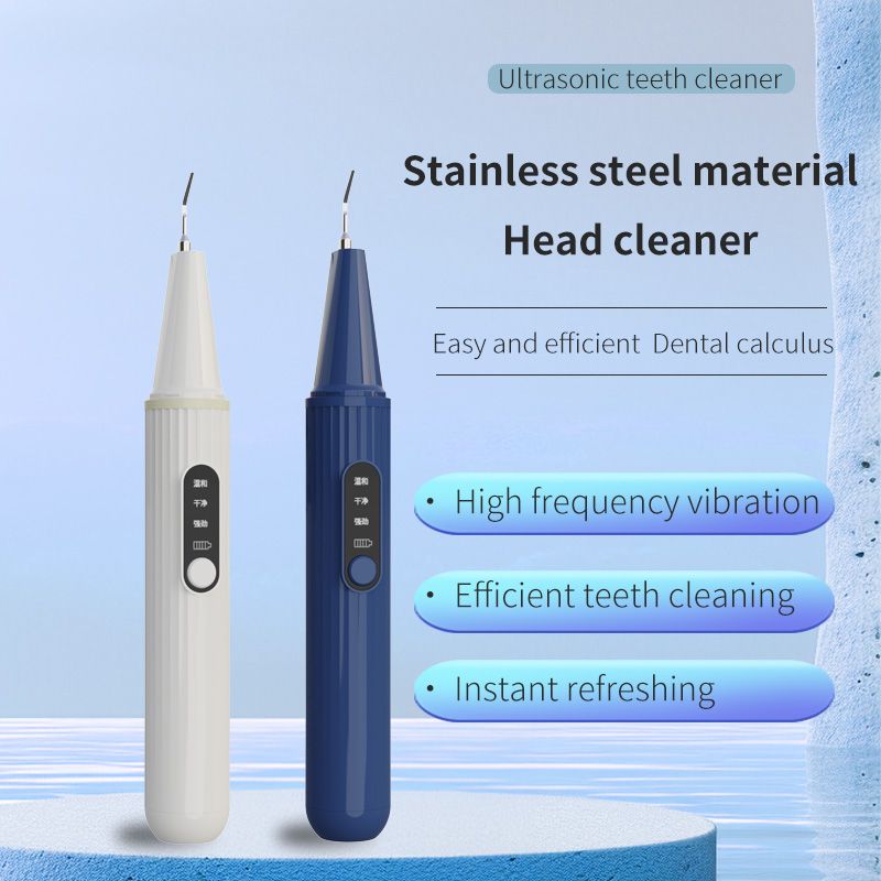 Pro Ultrasonic Teeth Cleaner - 3-Speed Stainless Steel Dental Calculus Remover  High-Frequency Vibration & Dual Tips for Efficient Cleaning  Portable Design with 8-Week Gum Care