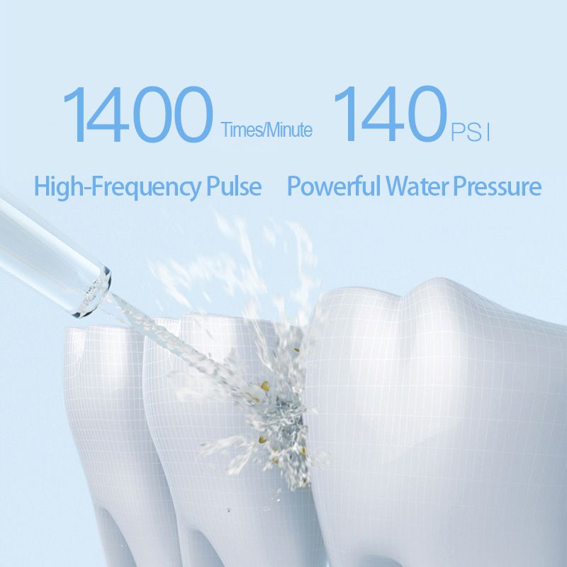 Smart Electric Water Flosser with 1400 Pulses/Min  360° Rotatable Nozzle Pulse Cleaning Tech & 3 Modes 193ml Tank  1800mAh Long-Lasting Battery Perfect for Braces & Oral Care