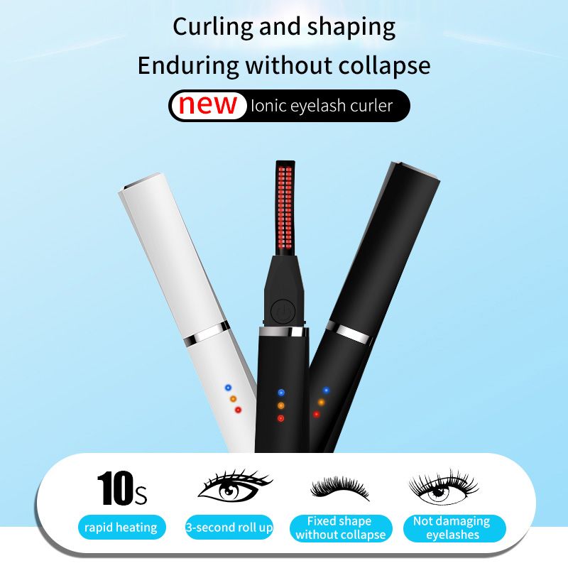 Rechargeable Ionic Eyelash Curler - 10s Fast Heating, 24H Long-Lasting Curl, Damage-Free Design | 90min Continuous Use, 40°C Safe Temp, Portable Electric Lash Curler for Natural Voluminous Lashes!