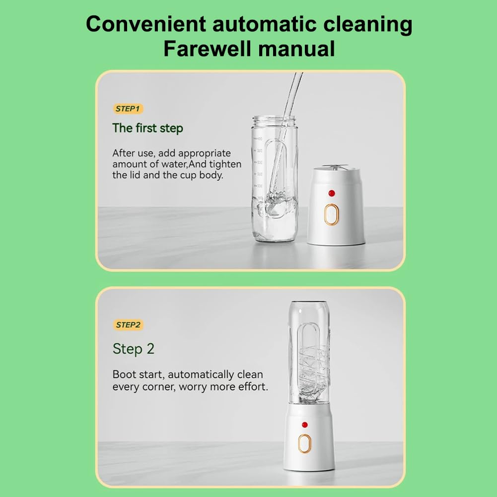 UPHUI Juicer Blender Upgraded 3-in-1 Handheld Portable Blender Baby Food Dispenser Equipped with 10 Blades and 2 Cups  Fruit Juicer Baby Food Dispenser Suitable for Travel Sports Outdoor Activities