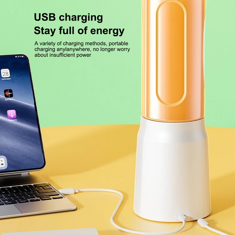 UPHUI Juicer Blender Upgraded 3-in-1 Handheld Portable Blender Baby Food Dispenser Equipped with 10 Blades and 2 Cups  Fruit Juicer Baby Food Dispenser Suitable for Travel Sports Outdoor Activities