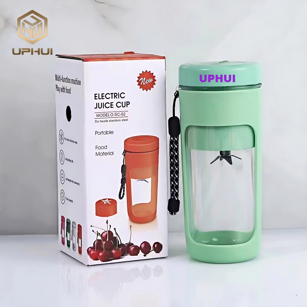 UPHUI Personal Blender for Shakes and Smoothies Portable Mixer Fruit Juicer USB Rechargeable with 6 Blades Handheld Blenders for Sports Travel and Outdoors Small Electric Mini Blender