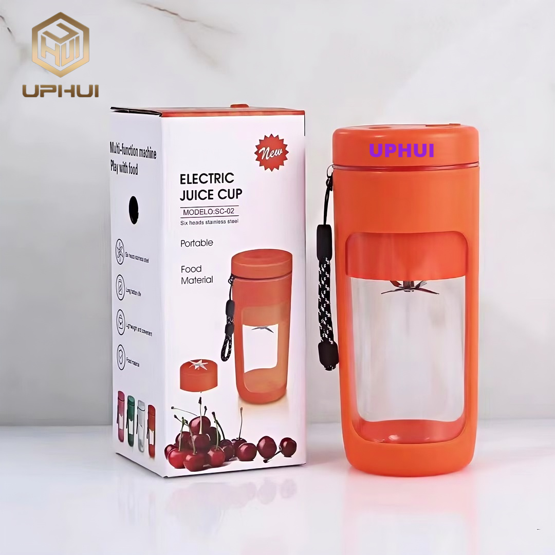 UPHUI Personal Blender for Shakes and Smoothies Portable Mixer Fruit Juicer USB Rechargeable with 6 Blades Handheld Blenders for Sports Travel and Outdoors Small Electric Mini Blender