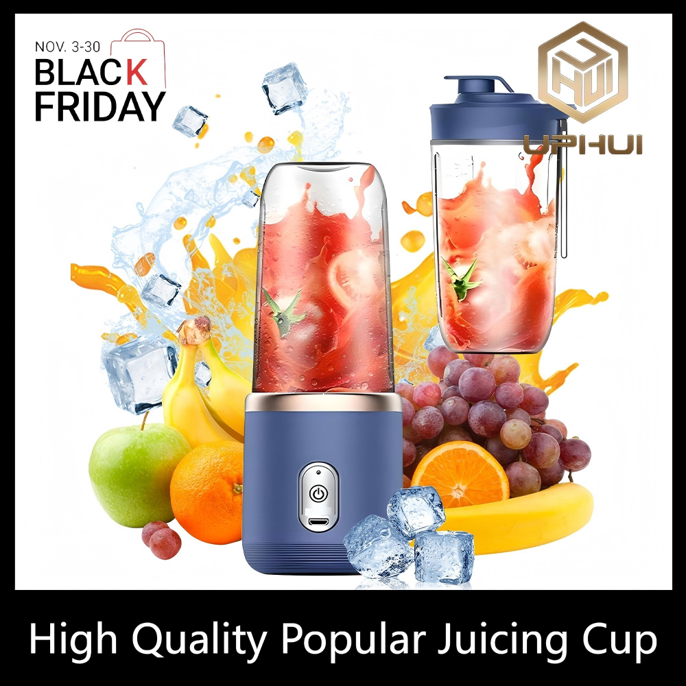 UPHUI Personal Blender for Shakes and Smoothies Portable Mixer Fruit Juicer USB Rechargeable with 6 Blades Handheld Blenders for Sports Travel and Outdoors Small Electric Mini Blender