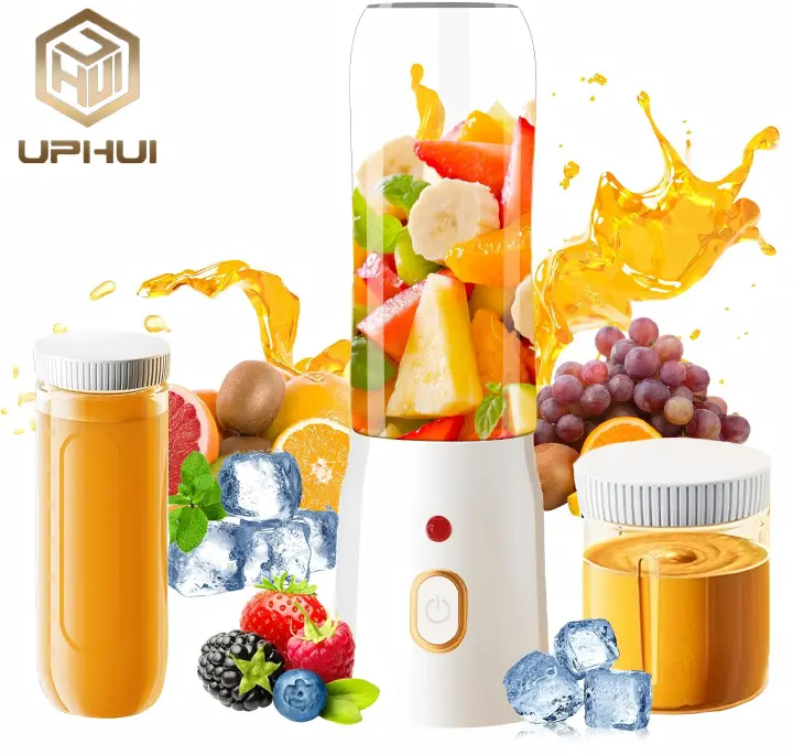 UPHUI Juicer Blender Upgraded 3-in-1 Handheld Portable Blender Baby Food Dispenser Equipped with 10 Blades and 2 Cups  Fruit Juicer Baby Food Dispenser Suitable for Travel Sports Outdoor Activities