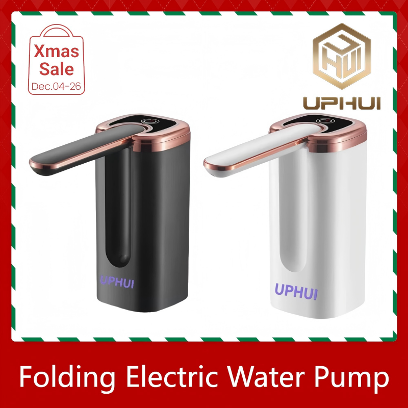 UPHUI Electric Water Bottle Pump with One-button Start Bottle Pump  Foldable and Exquisite Appearance DesignType-C Dispenser Portable Universal Water Bottle Pump with Switch for Home Kitchen Office