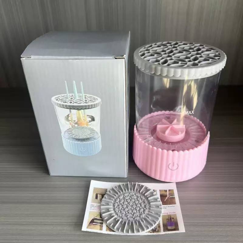 UPHUI Electric Makeup Brush Cleaning Machine Portable Makeup Brush Electric Cleaning Brush Automatic Washing Wachine Quick Drying Tool Washing Magic Tool