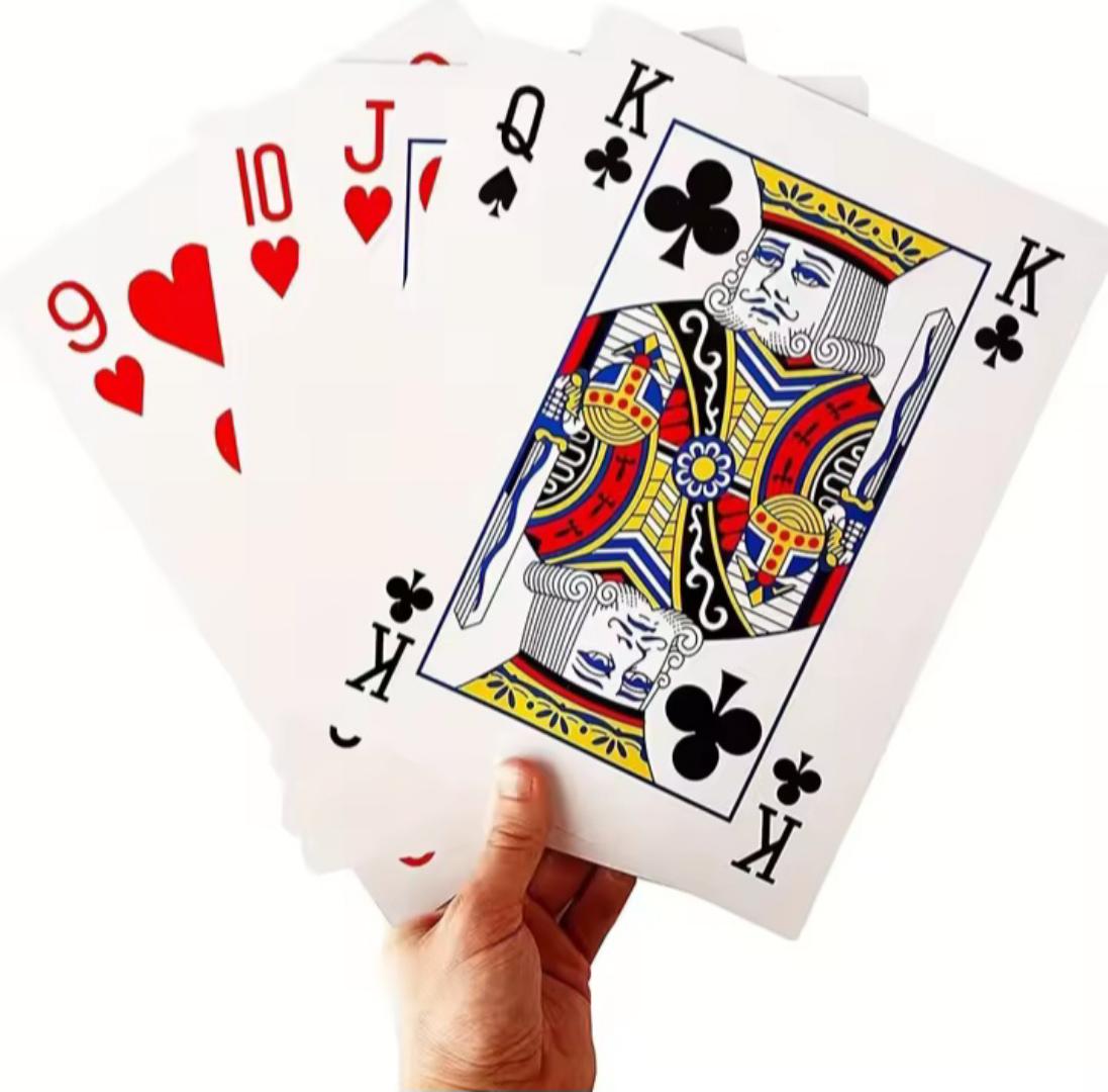 Poker Paper Playing Cards game giant playing card set - 54 cards ( 12 × 7 cm)  for poker cards