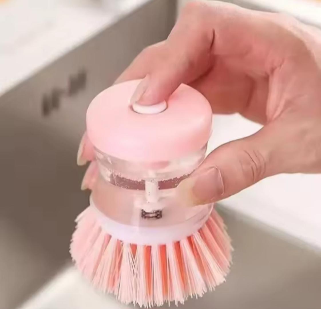 Dish Wash Brush with Auto Soap Press kitchen dishwashing brush dispenser wash pot dishwasher  brush scrubber kitchen cleaning brush tool cleaning accessories