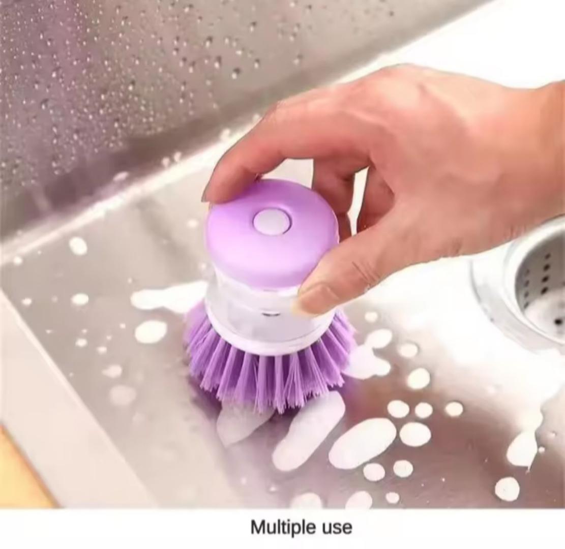 Dish Wash Brush with Auto Soap Press kitchen dishwashing brush dispenser wash pot dishwasher  brush scrubber kitchen cleaning brush tool cleaning accessories
