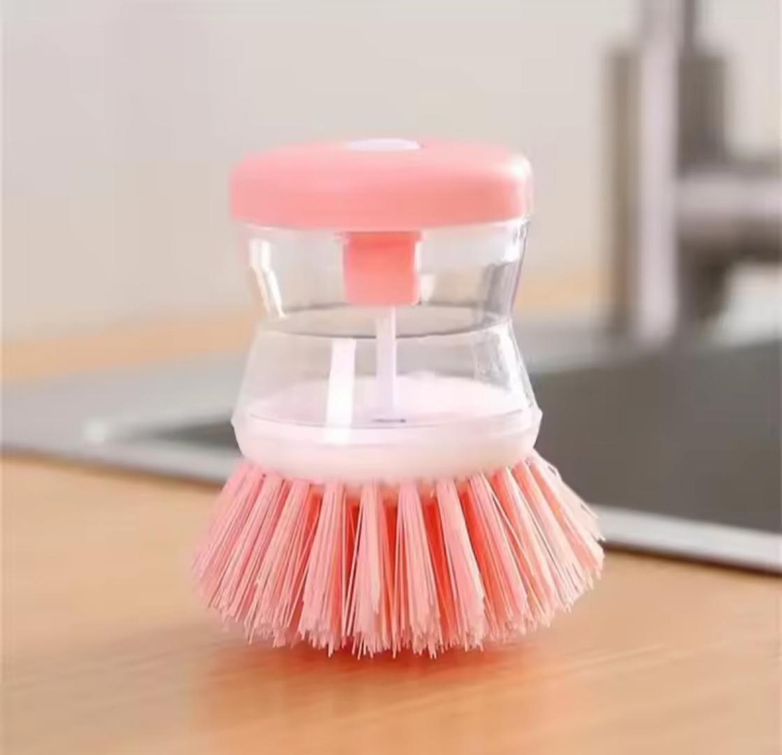 Dish Wash Brush with Auto Soap Press kitchen dishwashing brush dispenser wash pot dishwasher  brush scrubber kitchen cleaning brush tool cleaning accessories