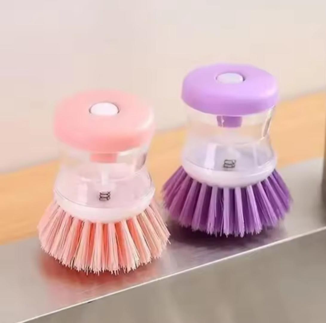 Dish Wash Brush with Auto Soap Press kitchen dishwashing brush dispenser wash pot dishwasher  brush scrubber kitchen cleaning brush tool cleaning accessories