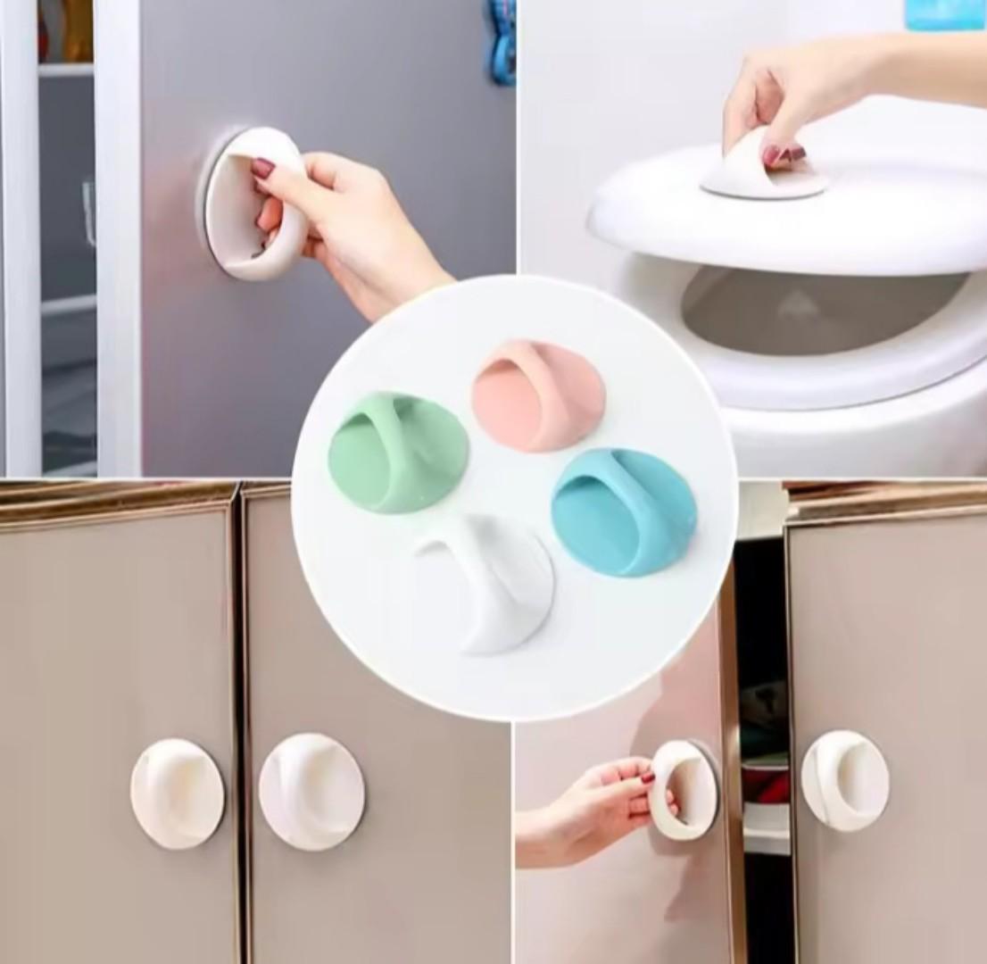 Adhesive door or drawer handle or knod stick on furniture handle Punch-free Door Handle, Window Drawer, Adhesive Wardrobe Handle, Balcony Glass, Push-pull Wooden Door Handle Assistance Hanger