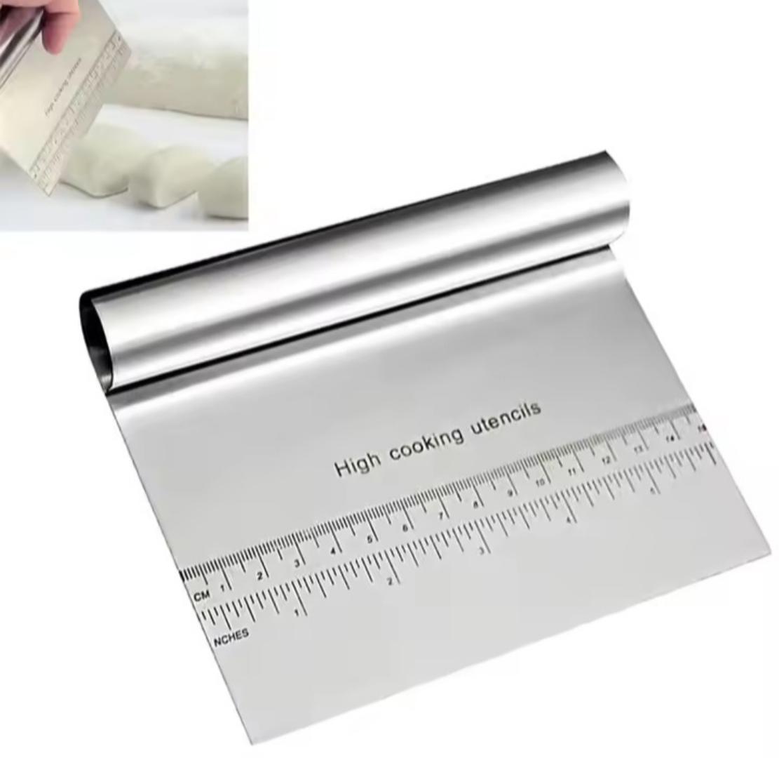 Multi-purpose Stainless Steel Scraper Noodle Knife Pastry Spatula Dough Scraper Spatulas Cake Pizza Dough Cutter Kitchen Tools.
