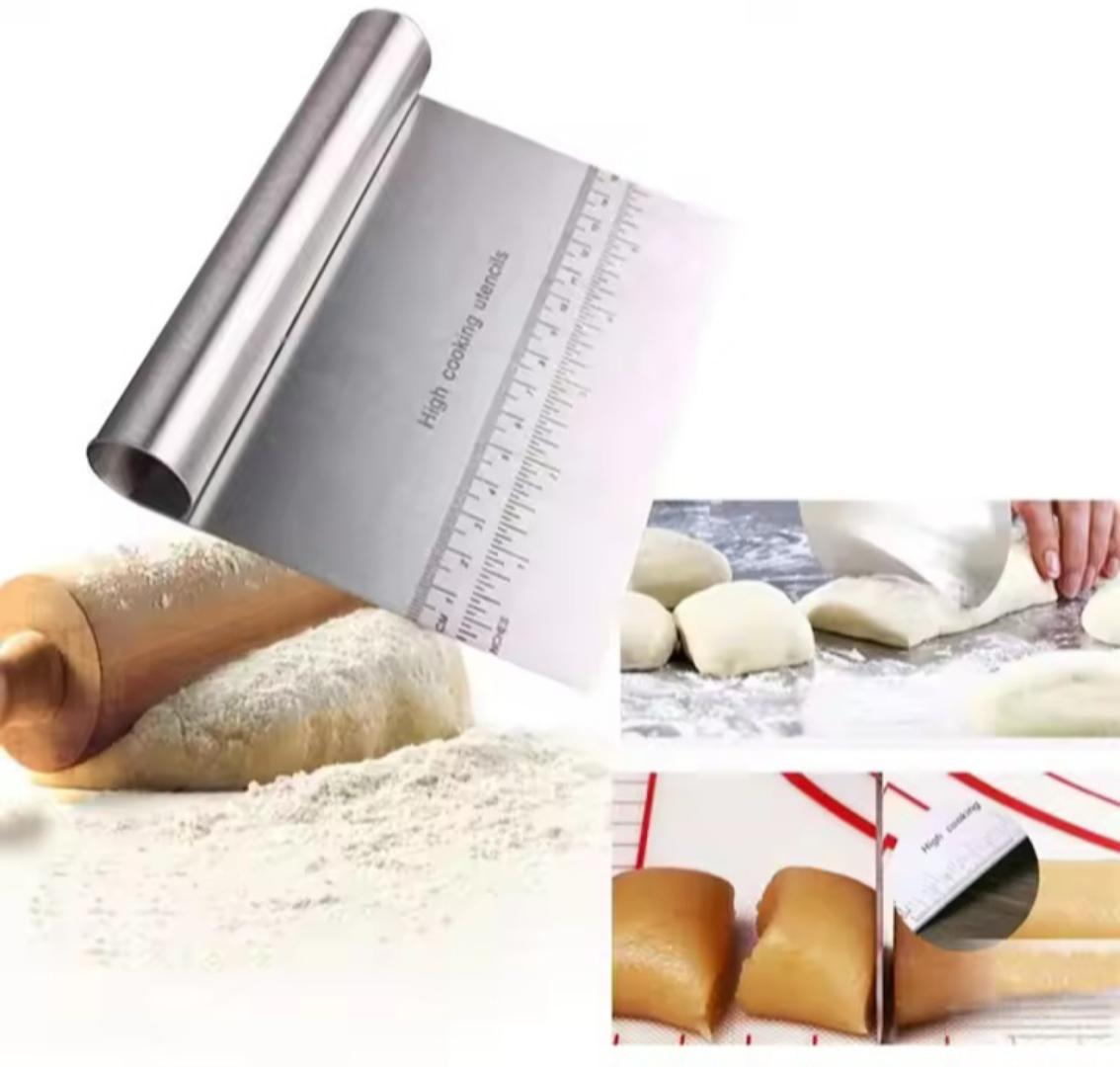 Multi-purpose Stainless Steel Scraper Noodle Knife Pastry Spatula Dough Scraper Spatulas Cake Pizza Dough Cutter Kitchen Tools.