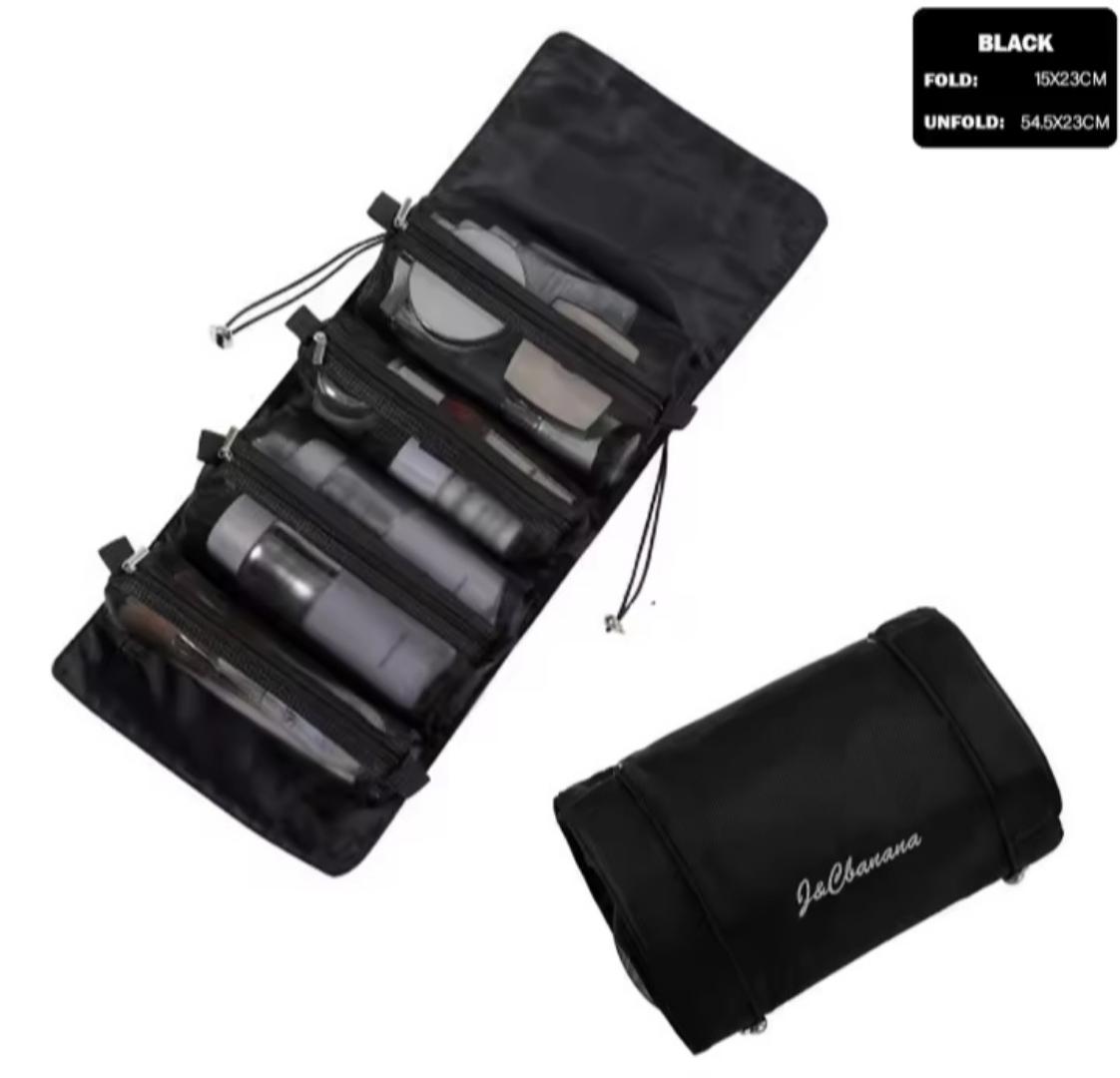 4 in 1 cosmetic bag Travel Toiletry Bag Roll Up Cosmetic Travel Bags With 4 Detachable Pouch Make-up Bag For Toiletries And Shower Accessories.