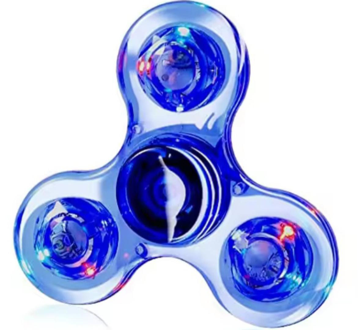 Fingertip fidget spinner toyTransparent Gyro Fingertip With Light Luminous Colorful Luminous Finger Pressure Reduction Toy