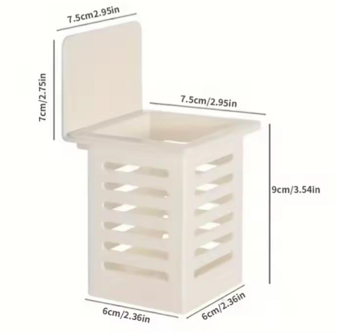 Wall mounted multi purpose organizer wall mounted toothbrush holder set for bathroom spoons and forks holder for kitchen- space saving toothbrush storage.