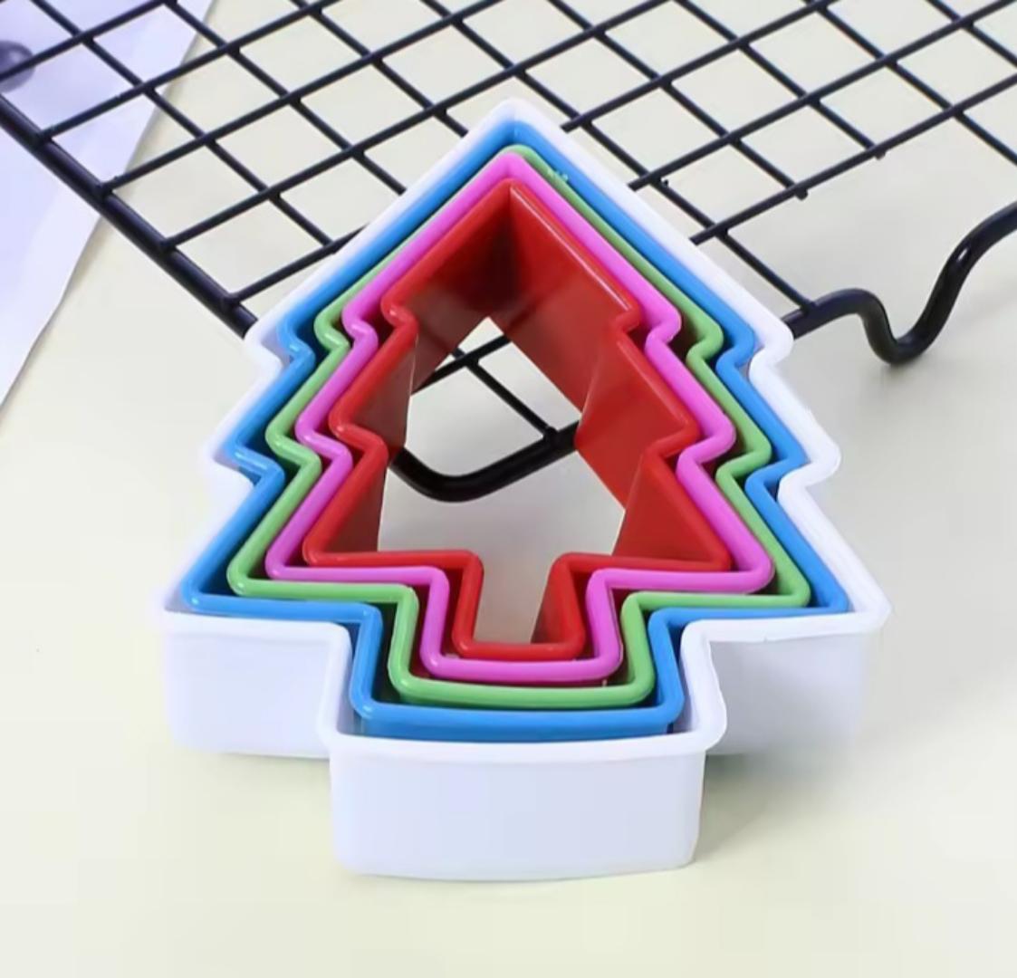 cookie or biscuit cutter or molds 5Pcs/set Biscuit Mould Cookie Cutter Cake Mold Gingerbread Christmas Tree Flower Love Heart Baking Molds DIY Baking Kitchen Tool