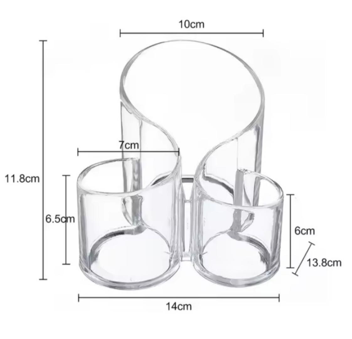 make up and cosmetix organizer Transparent Cosmetic Makeup Acrylic Makeup Brush Tool Storage Box Case Pen Pencil Holder Table Organizer Makeup Tool For Desk.