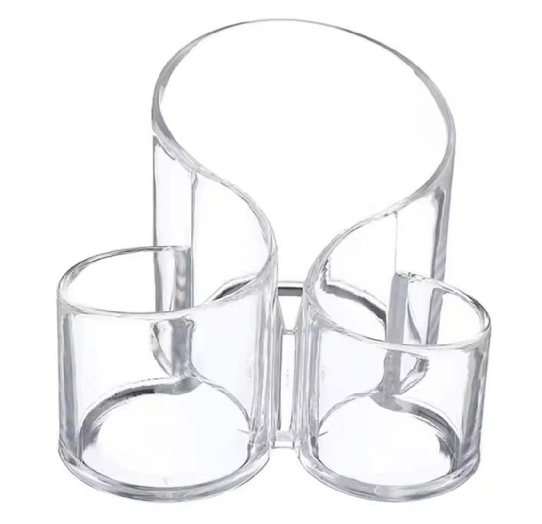 make up and cosmetix organizer Transparent Cosmetic Makeup Acrylic Makeup Brush Tool Storage Box Case Pen Pencil Holder Table Organizer Makeup Tool For Desk.